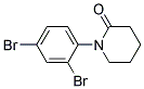 1-(2,4-DIBROMO-PHENYL)-PIPERIDIN-2-ONE 结构式