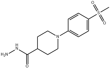 1-[4-(METHYLSULFONYL)PHENYL]PIPERIDINE-4-CARBOHYDRAZIDE 结构式