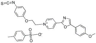 1-[2-(4-ISOTHIOCYANATOPHENOXY)ETHYL]-4-[5-(4-METHOXYPHENYL)-2-OXAZOLYL]PYRIDINIUM TOSYLATE 结构式