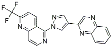 2-(1-[2-(TRIFLUOROMETHYL)-1,6-NAPHTHYRIDIN-5-YL]-1H-PYRAZOL-4-YL)QUINOXALINE 结构式