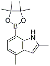 2,4-DIMETHYL-7-(4,4,5,5-TETRAMETHYL-1,3,2-DIOXABOROLAN-2-YL)-1H-INDOLE 结构式