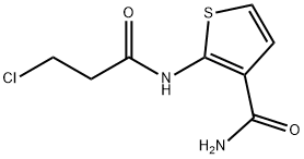 2-[(3-CHLOROPROPANOYL)AMINO]THIOPHENE-3-CARBOXAMIDE 结构式