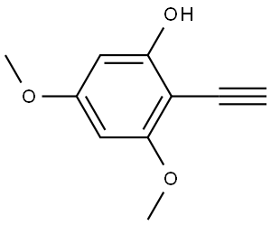 2-乙炔基-3,5-二甲氧基苯酚 结构式