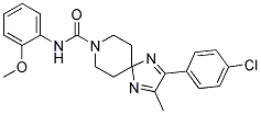 2-(4-CHLOROPHENYL)-N-(2-METHOXYPHENYL)-3-METHYL-1,4,8-TRIAZASPIRO[4.5]DECA-1,3-DIENE-8-CARBOXAMIDE 结构式