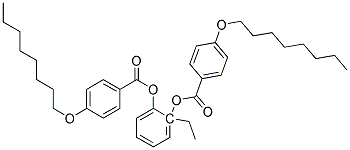 双(4-辛氧基苯甲酸)-2-乙基对苯二酯 结构式