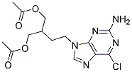 2-[(acetyloxy)methyl]-4-(2-amino-6-chloro-9H-purin-9yl)butyl acetate 结构式