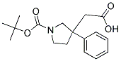 2-[3-Phenylpyrrolidin-3-yl]acetic acid, N-BOC protected 结构式