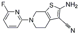 2-Amino-6-(6-fluoropyridin-2-yl)-4,5,6,7-tetrahydrothieno[2,3-c]pyridine-3-carbonitrile 结构式