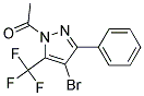 1-Acetyl-4-bromo-3-phenyl-5-(trifluoromethyl)-1H-pyrazole 结构式