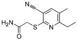 2-[(2-Amino-2-oxoethyl)thio]-3-cyano-6-ethyl-5-methylpyridine 结构式