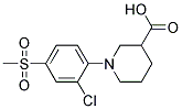 1-[2-Chloro-4-(methylsulphonyl)phenyl]piperidine-3-carboxylic acid 结构式