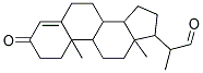 2-(10,13-dimethyl-3-oxo-2,3,6,7,8,9,10,11,12,13,14,15,16,17-tetradecahydro-1H-cyclopenta[a]phenanthren-17-yl)propanal 结构式