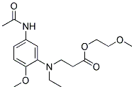 2-methoxyethyl 3-((5-acetamido-2-methoxyphenyl)(ethyl)amino)propanoate 结构式