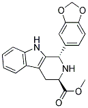 (1S,3R)-1-Benzo[1,3]dioxol-5-yl-2,3,4,9-tetrahydro-1H-beta-carboline-3-carboxylic acid methyl ester 结构式