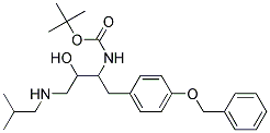[1-(4-Benzyloxy-benzyl)-2-hydroxy-3-isobutylamino-propyl]-carbamic acid tert-butyl ester 结构式