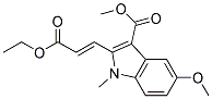 2-((E)-2-Ethoxycarbonyl-vinyl)-5-methoxy-1-methyl-1H-indole-3-carboxylic acid methyl ester 结构式