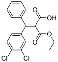 2-[1-(3,4-DICHLORO-PHENYL)-1-PHENYL-METH-(Z)-YLIDENE]-MALONIC ACID MONOETHYL ESTER 结构式