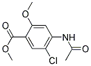 2-甲氧基-4-乙酰氨基-5-氯苯甲酸甲酯 结构式