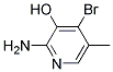 2-AMINO-3-HYDROXY-4-BROMO-5-PICOLINE 结构式