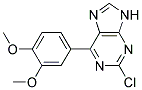 2-chloro-6-(3,4-dimethoxyphenyl)-9H-purine 结构式
