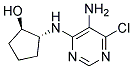 (1R,2R)-2-[(5-amino-6-chloropyrimidin-4-yl)amino]cyclopentanol 结构式