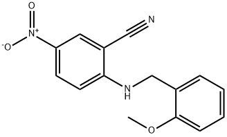 2-(2-Methoxy-benzylamino)-5-nitro-benzonitrile 结构式