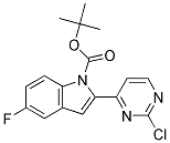 2-(2-Chloro-pyrimidin-4-yl)-5-fluoro-indole-1-carboxylic acid tert-butyl ester 结构式