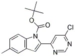 2-(6-Chloro-pyrimidin-4-yl)-5-methyl-indole-1-carboxylic acid tert-butyl ester 结构式