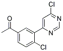 1-[4-Chloro-3-(6-chloro-pyrimidin-4-yl)-phenyl]-ethanone 结构式