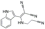 ((2-CYANOETHYLAMINO)(3-INDOLYL)METHYLENE)MALONONITRILE 结构式