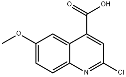 2-CHLORO-6-METHOXY-4-QUINOLINECARBOXYLICACID 结构式