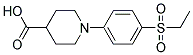 1-[4-(Ethylsulfonyl)phenyl]piperdine-4-carboxylicacid 结构式