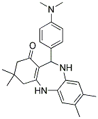 11-(4-(Dimethylamino)phenyl)-3,3,7,8-tetramethyl-2,3,4,5,10,11-hexahydro-1H-dibenzo(b,e)[1,4]diazepin-1-one 结构式