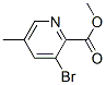 3-溴-5-甲基-吡啶-2-甲酸甲酯 结构式