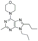 2-METHYL-6-MORPHOLINO-8,9-DIPROPYL-9H-PURINE 结构式