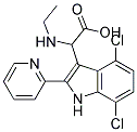 2-(4,7-DICHLORO-2-(PYRIDIN-2-YL)-1H-INDOL-3-YL)-2-(ETHYLAMINO)ACETIC ACID 结构式