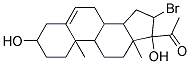 1-(16-BROMO-3,17-DIHYDROXY-10,13-DIMETHYL-2,3,4,7,8,9,10,11,12,13,14,15,16, 17-TETRADECAHYDRO-1H-CYCLOPENTA[A]PHENANTHREN-17-YL)ETHAN-1-ONE 结构式