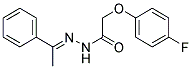 2-(4-Fluorophenoxy)-N'-[(1E)-1-phenylethylidene]acetohydrazide 结构式