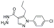 1-(4-CHLOROPHENYL)-5-PROPYL-1H-PYRAZOLE-4-CARBOHYDRAZIDE 结构式