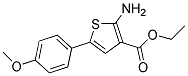 2-AMINO-5-(4-METHOXYPHENYL)-THIOPHENE-3-CARBOXYLICACID ETHYL ESTER 结构式