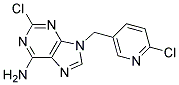 2-CHLORO-9-(6-CHLORO-PYRIDIN-3-YLMETHYL)-9H-PURIN-6-YLAMINE 结构式