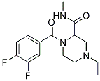 1-(3,4-DIFLUOROBENZOYL)-4-ETHYL-N-METHYLPIPERAZINE-2-CARBOXAMIDE 结构式