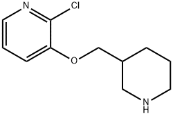 2-CHLORO-3-(3-PIPERIDINYLMETHOXY)PYRIDINE 结构式