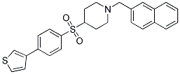 1-(2-NAPHTHYLMETHYL)-4-([4-(3-THIENYL)PHENYL]SULFONYL)PIPERIDINE 结构式