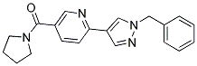 2-(1-BENZYL-1H-PYRAZOL-4-YL)-5-(PYRROLIDIN-1-YLCARBONYL)PYRIDINE 结构式