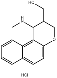 2-(HYDROXYMETHYL)-N-METHYL-2,3-DIHYDRO-1H-BENZO[F]CHROMEN-1-AMINIUM CHLORIDE 结构式