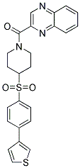 2-[(4-([4-(3-THIENYL)PHENYL]SULFONYL)PIPERIDIN-1-YL)CARBONYL]QUINOXALINE 结构式