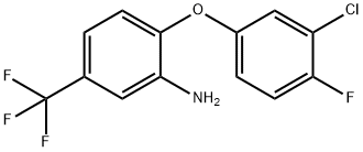 2-(3-CHLORO-4-FLUOROPHENOXY)-5-(TRIFLUOROMETHYL)-PHENYLAMINE 结构式