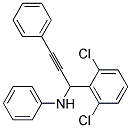 [1-(2,6-Dichloro-phenyl)-3-phenyl-prop-2-ynyl]-phenyl-amine 结构式