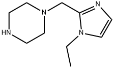 1-[(1-乙基-1H-咪唑-2-基)甲基]哌嗪 结构式